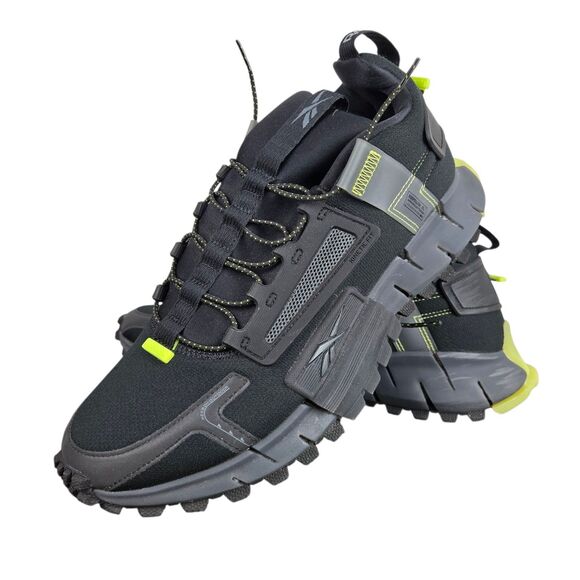 Reebok Zig Kinetica Edge Sneakers GY3576 Men's Sz 10 Black Yellow - Picture 1 of 16